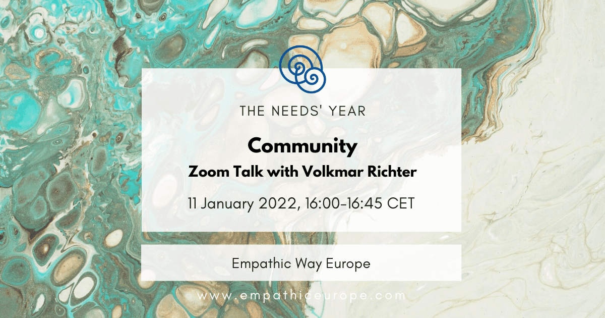 2 community zoom talk with volkmar richter the needs year empathic way europe