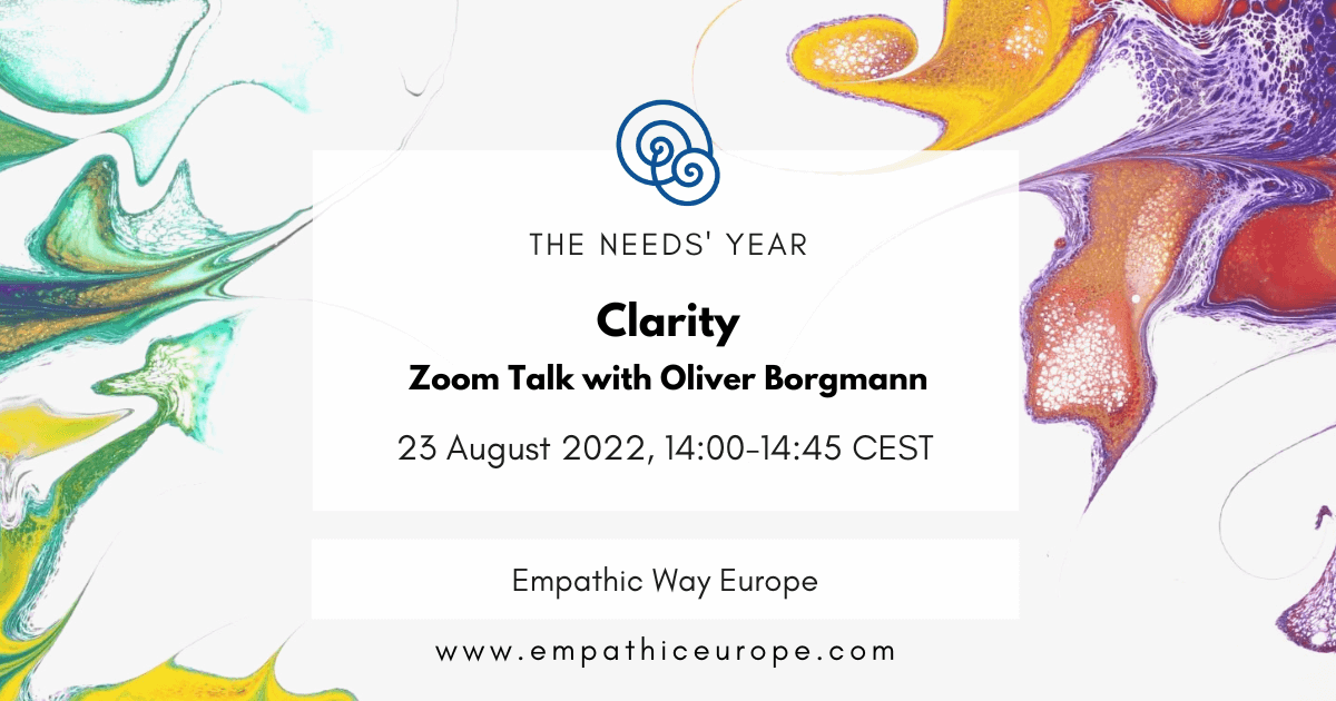 34 clarity zoom talk with Oliver Borgmann the needs year empathic way europe