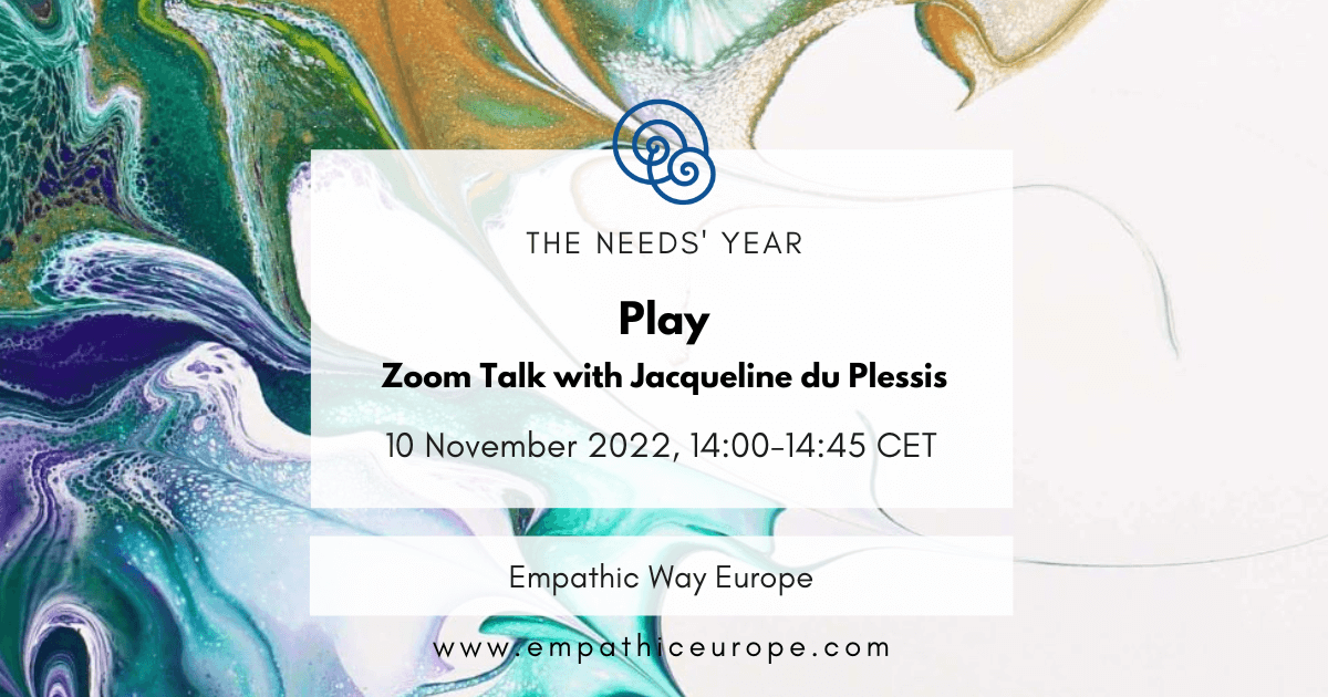 45 play zoom talk with Jacqueline du Plessis the needs year empathic way europe